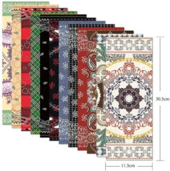 XINPOCUT Infusible Transfer Ink Sheets 12pcs/Set,11cm X 30cm -Christmas Plaid Sublimation Transfer Paper For Cricut Joy Mug Press, Transfer Ink Sheets For DIY T-Shirts Mug Tote Bags Works -Funko Favour 6 1003