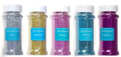 KittyKraft 5 Piece Extra Fine Glitter Set (Holiday Collection)- Includes Red, White, Green, Gold, And Silver Glitter - Perfect For Christmas And Holiday Crafts 3 KittyKraft 5 Piece Extra Fine Glitter Set (Holiday Collection)- Includes Red, White, Green, Gold, And Silver Glitter - Perfect For Christmas And Holiday Crafts