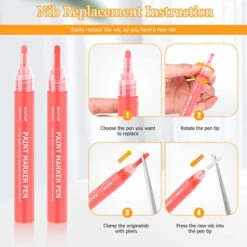 Paint Markers Crafts Supplies, Acrylic Paint Pens For Rock Painting Kit, School Christmas Ornaments Paint Marker Pens For Kids Adults DIY Card Making, Ceramic, Glass, Wood, Canvas, Mug Painting -Funko Favour 6 1053