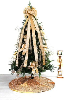 10 Yards Christmas Velvet Ribbon,6.4cm Wide Wired Ribbon With Snowflake Edge For Christmas Crafts Decoration, Wrapping Crafts (Blue-01) -Funko Favour 6 1065