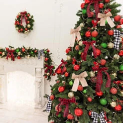 Whaline 3 Rolls Christmas Wired Edge Ribbons, 30 Yards X 2.5cm Black Red Plaid Ribbon, Black White Buffalo Plaid Ribbon And Burlap Craft Ribbon For DIY Gift Wrapping, Fall Crafts Decoration 14 Whaline 3 Rolls Christmas Wired Edge Ribbons, 30 Yards X 2.5cm Black Red Plaid Ribbon, Black White Buffalo Plaid Ribbon And Burlap Craft Ribbon For DIY Gift Wrapping, Fall Crafts Decoration -Funko Favour 6 1071