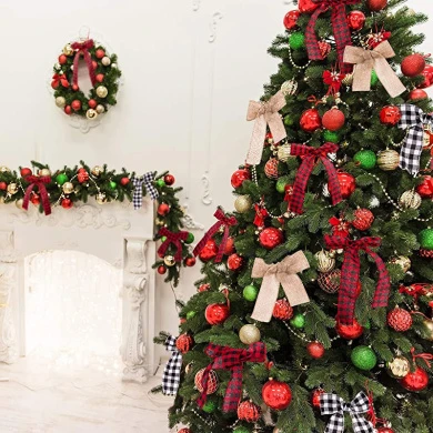 Whaline 3 Rolls Christmas Wired Edge Ribbons, 30 Yards X 2.5cm Black Red Plaid Ribbon, Black White Buffalo Plaid Ribbon And Burlap Craft Ribbon For DIY Gift Wrapping, Fall Crafts Decoration 8 Whaline 3 Rolls Christmas Wired Edge Ribbons, 30 Yards X 2.5cm Black Red Plaid Ribbon, Black White Buffalo Plaid Ribbon And Burlap Craft Ribbon For DIY Gift Wrapping, Fall Crafts Decoration - Image 6