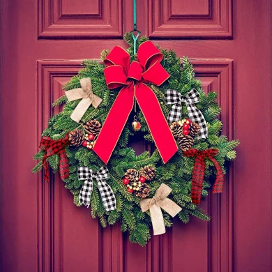 Whaline 3 Rolls Christmas Wired Edge Ribbons, 30 Yards X 2.5cm Black Red Plaid Ribbon, Black White Buffalo Plaid Ribbon And Burlap Craft Ribbon For DIY Gift Wrapping, Fall Crafts Decoration 9 Whaline 3 Rolls Christmas Wired Edge Ribbons, 30 Yards X 2.5cm Black Red Plaid Ribbon, Black White Buffalo Plaid Ribbon And Burlap Craft Ribbon For DIY Gift Wrapping, Fall Crafts Decoration - Image 7