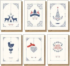 48 Recycled, Eco Friendly, Contemporary Christmas Cards