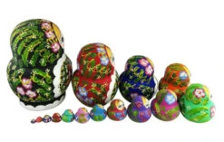 Perfect Mother's Day Gift Set Of 15 Big Bulky Strawberry Colourful Basswood Wooden Traditional Russian Nesting Dolls Matryoshka Kids Stacking Toys Christmas Birthday Festival Gifts -Funko Favour 6 115