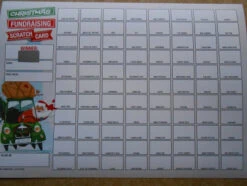 CHRISTMAS FUNDRAISING SCRATCH CARD 88 SPACES= ONE CARD RAISE £44
