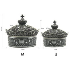 AVESON Creative Vintage Metal Alloy Crown Design Jewellery Box Ring Trinket Case Christmas Birthday Gift, Large -Funko Favour 6 1291