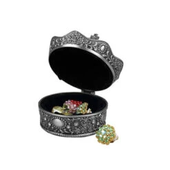 AVESON Creative Vintage Metal Alloy Crown Design Jewellery Box Ring Trinket Case Christmas Birthday Gift, Large -Funko Favour 6 1296