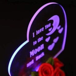 Giftgarden Best Mom Ever Gift For Mom 7 Colour LED Cake Topper, Heart-shaped LED Stuff With Shiny Gold Roses, Cute Present From Daughter Son For Valentines Christmas Mothers Day Birthday -Funko Favour 6 1332