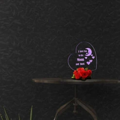 Giftgarden Best Mom Ever Gift For Mom 7 Colour LED Cake Topper, Heart-shaped LED Stuff With Shiny Gold Roses, Cute Present From Daughter Son For Valentines Christmas Mothers Day Birthday -Funko Favour 6 1336