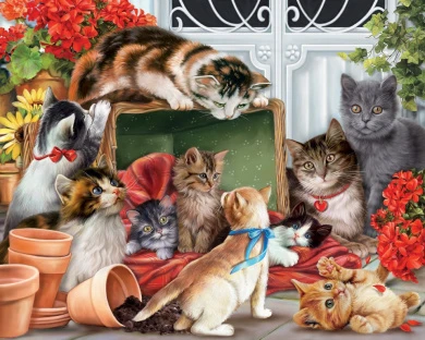 Vermont Christmas Company Garden Cats Jigsaw Puzzle 1000 Piece 3 Vermont Christmas Company Garden Cats Jigsaw Puzzle 1000 Piece