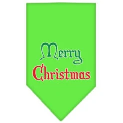 Mirage Pet Products 66-25-11 LGBK Merry Christmas Screen Print Bandana Black Large