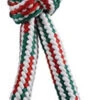 Spot Ethical Christmas 58431 689842 Holiday Crinkle Rope With Tennis Ball Tug Dog Toy, Red/Green, 33cm -Funko Favour 6 1389