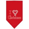 Mirage Pet Products 66-25-04 SMRD Heart Christmas Screen Print Bandana Red Small -Funko Favour 6 1390