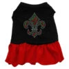 Mirage Pet Products 58-22 LGBKRD Christmas Fleur De Lis Rhinestone Dress Black With Red Lg - 14 -Funko Favour 6 1391