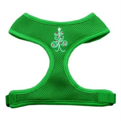 Mirage Pet Products 70-27 LGAQ Swirly Christmas Tree Screen Print Soft Mesh Harness Aqua Large