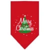 Mirage Pet Products 66-25-15 LGRD Scribble Merry Christmas Screen Print Bandana Red Large