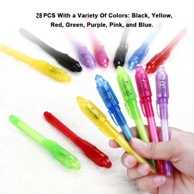 DLUCKY Invisible Ink Pen 28Pcs Latest 2019 Spy Pen With UV Light Magic Marker Kid Pens For Secret Message And Birthday Party,Writing Secret Message For Easter Day Halloween Christmas Party Bag Gift 4 DLUCKY Invisible Ink Pen 28Pcs Latest 2019 Spy Pen With UV Light Magic Marker Kid Pens For Secret Message And Birthday Party,Writing Secret Message For Easter Day Halloween Christmas Party Bag Gift - Image 2