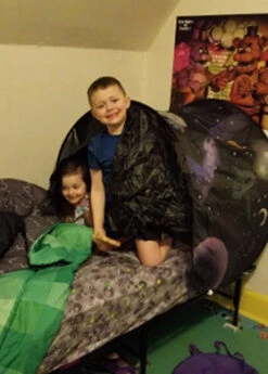 Kids Dream Bed Tent Twin Size - Deluxe Space Adventure & Dinosaur Island & Unicorn & Winter Wonderland Play Tents Boys Girls Pop Up Tents Children Game Tent Magical Playhouse Christmas Birthday Gifts -Funko Favour 6 169