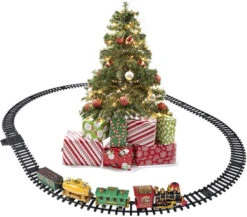 Prextex Christmas Train Set- Around The Christmas Tree With Real Smoke, Music & Lights -Funko Favour 6 192