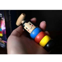 Funny Unbreakable Wooden Man Magic Toy, Japanese Style Immortal Daruma Puppet Halloween Stage Magic Props Halloween Christmas -Funko Favour 6 227