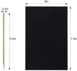 RMJOY Scratch Rainbow Art Paper Set - 50Pcs Magic Scratch Off Art Craft Supplies Kits For Kids Girls Boys Black Scratch Notes Sheet Doodle Pad For Fun DIY Toy Party Favours Game Christmas Birthday Gift -Funko Favour 6 235