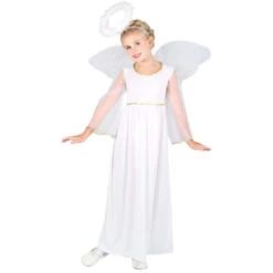 Child White Angel Fancy Dress Costume Christmas Xmas Nativity Kids Girls XL -Funko Favour 6 25