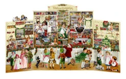 The Tiny Christmas Shop Very Large Pop Up 3D Traditional German Advent Calendar 40 Cm Wide X 40 Cm