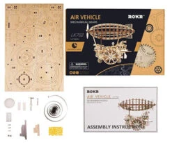 ROKR 3D Laser Cut Puzzles With Gear - Mechanical Model Construction Kits - Air Vehicle Model Building Moving Kit - Engineering Toys - Christmas Birthday Gifts For Teens And Adults 21 ROKR 3D Laser Cut Puzzles With Gear - Mechanical Model Construction Kits - Air Vehicle Model Building Moving Kit - Engineering Toys - Christmas Birthday Gifts For Teens And Adults -Funko Favour 6 275