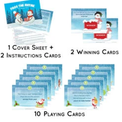 Christmas Pass The Parcel Game - Christmas Games For Families And Christmas Party Fun - 10 - RHYME CARDS - A6 Postcard Size 11 Christmas Pass The Parcel Game - Christmas Games For Families And Christmas Party Fun - 10 - RHYME CARDS - A6 Postcard Size -Funko Favour 6 286