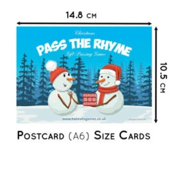 Christmas Pass The Parcel Game - Christmas Games For Families And Christmas Party Fun - 10 - RHYME CARDS - A6 Postcard Size 12 Christmas Pass The Parcel Game - Christmas Games For Families And Christmas Party Fun - 10 - RHYME CARDS - A6 Postcard Size -Funko Favour 6 287