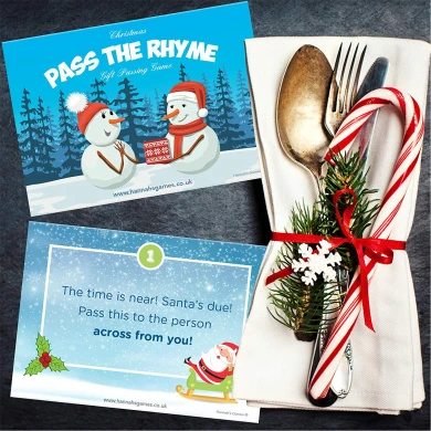 Christmas Pass The Parcel Game - Christmas Games For Families And Christmas Party Fun - 10 - RHYME CARDS - A6 Postcard Size 8 Christmas Pass The Parcel Game - Christmas Games For Families And Christmas Party Fun - 10 - RHYME CARDS - A6 Postcard Size - Image 6