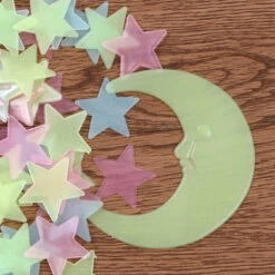BESPORTBLE 201pcs Glow In The Dark Wall Stickers Star Moon Window Ceiling Decal DIY For Christmas Party Kids Room Wall Decoration -Funko Favour 6 293