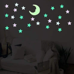 BESPORTBLE 201pcs Glow In The Dark Wall Stickers Star Moon Window Ceiling Decal DIY For Christmas Party Kids Room Wall Decoration -Funko Favour 6 295