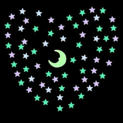 BESPORTBLE 201pcs Glow In The Dark Wall Stickers Star Moon Window Ceiling Decal DIY For Christmas Party Kids Room Wall Decoration -Funko Favour 6 296