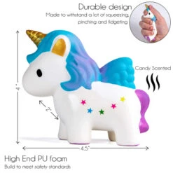 NUTTY TOYS Super Slow Rising Jumbo Squishy Unicorn - Best Birthday Gift, Top Christmas Toy & Unique Stocking Stuffer Present Idea For Kids 2018 - Soft & Scented Kawaii Narwhal For Boys Girls & Adults -Funko Favour 6 313