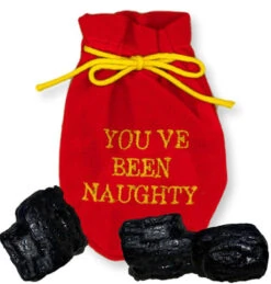 Christmas Lump Of Coal Naughty (with Gift Bag)