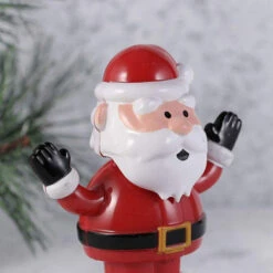Amosfun Christmas Santa Claus Shaking Head Ornaments Christmas Tree Car Decoration Dashboard Solar Ornaments 2pcs -Funko Favour 6 377