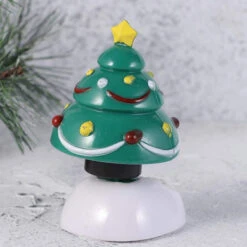 Amosfun Christmas Santa Claus Shaking Head Ornaments Christmas Tree Car Decoration Dashboard Solar Ornaments 2pcs -Funko Favour 6 380