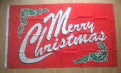 None Merry Christmas Red Large Christmas Flag 1.5m X 0.9m