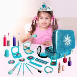 Fabely Washable Makeup Kit Pretend Play Toy For Girl Applies Like Real Makeup But Washes Off Easily Toddler Makeup Toy Perfect Christmas Birthday Gifts For 4 5 6 7 8 Years Old Little Girls -Funko Favour 6 406