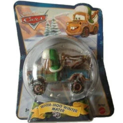 MATTEL Disney / Pixar CARS Movie 155 Die Cast Figure Exclusive Christmas Package WheeHoo Winter Mater