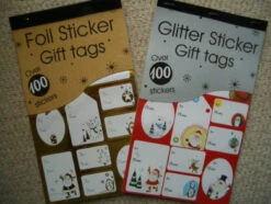 100 Red And Green Foil Sticker Christmas Gift Tags Labels -Funko Favour 6 41