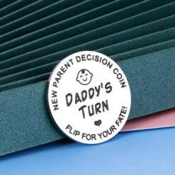 New Baby Gifts For Mom Daddy Funny Parent Decision Coin For Women Men Pregnancy Mothers For First Time Moms Dads Christmas Birthday Present Mummy To Be Double-Sided -Funko Favour 6 427