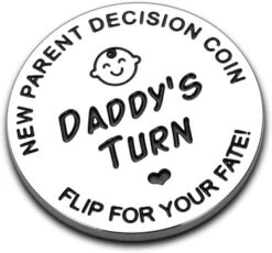 New Baby Gifts For Mom Daddy Funny Parent Decision Coin For Women Men Pregnancy Mothers For First Time Moms Dads Christmas Birthday Present Mummy To Be Double-Sided -Funko Favour 6 431