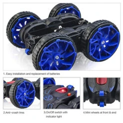 MaxTronic RC Cars, Remote Control Car Toy Vehicle 4WD 2.4Ghz 8 Mph Racing Stunt Car Double Sided 360°Rotation & Flips, Kids Toy Car For Boys & Girls Birthday Christmas -Funko Favour 6 439