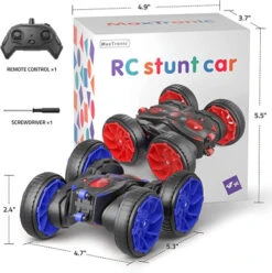 MaxTronic RC Cars, Remote Control Car Toy Vehicle 4WD 2.4Ghz 8 Mph Racing Stunt Car Double Sided 360°Rotation & Flips, Kids Toy Car For Boys & Girls Birthday Christmas -Funko Favour 6 446