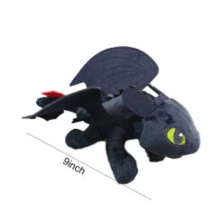 Naisidier 1pc How To Train Your Dragon Toothless Night Fury Plush Toy Soft Doll Kids Gift Dragon Plush With Embroidered Eyes Soft Stuffed Animals Toys (9in 23cm) Christmas Toy Gift -Funko Favour 6 453