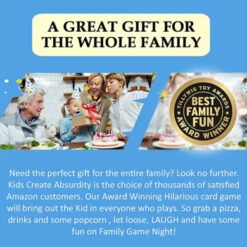 Kids Create Absurdity: Warning: May Cause Belly Laughter! A Family Card Game For Kids With Funny Questions And Hilarious Answers Fun For Kids, Adults Teens And Tweens Great Christmas Stocking Stuffer! -Funko Favour 6 458
