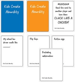 Kids Create Absurdity: Warning: May Cause Belly Laughter! A Family Card Game For Kids With Funny Questions And Hilarious Answers Fun For Kids, Adults Teens And Tweens Great Christmas Stocking Stuffer! -Funko Favour 6 459